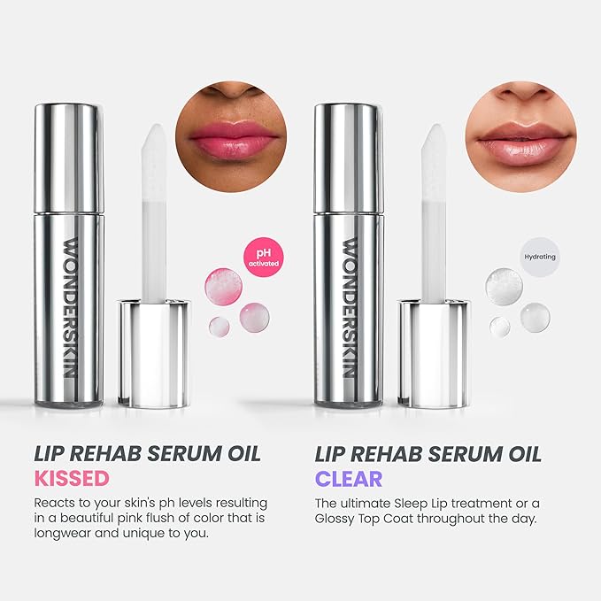Wonderskin Lip Rehab Serum Oil (Kissed (2 Pack))