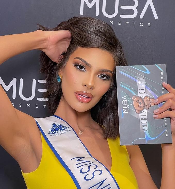 MUBA COSMETICS Andrés Felipe All in One Makeup Palette - Face Makeup Set with 12-Color Matte & Shimmer Eyeshadow Palette with Face Highlighter, Makeup Blush, Contour Powder