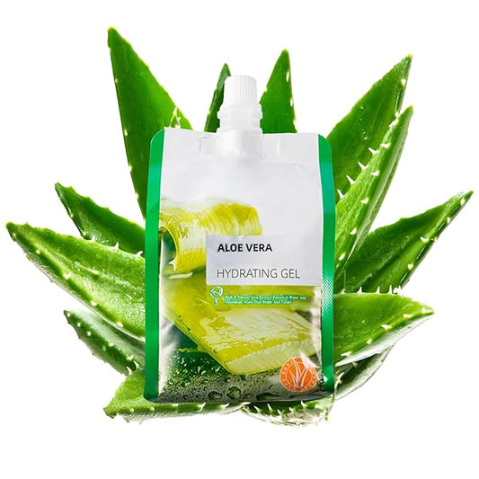 Moisturizing Gel for Face & Body,Non-sticky Gel After Sun Aloe Lotion Skin Care,Fast Absorbing Long Lasting Refreshing Hydrating Face Moisturizer for All Skin Types 06