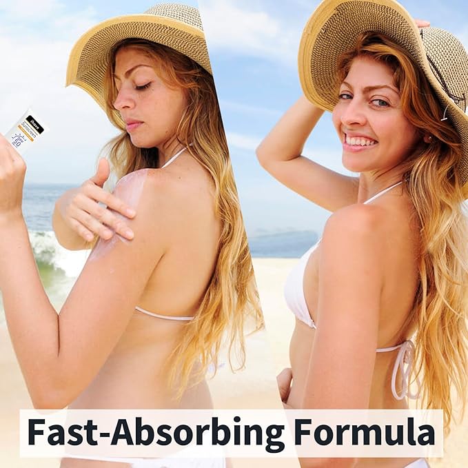 iHave Face Sunscreen, Travel Size SPF 50 Sunscreen with Broad Spectrum UVA UVB Protection, Oil-Free Fast-Absorbing Sunblock for All Skin