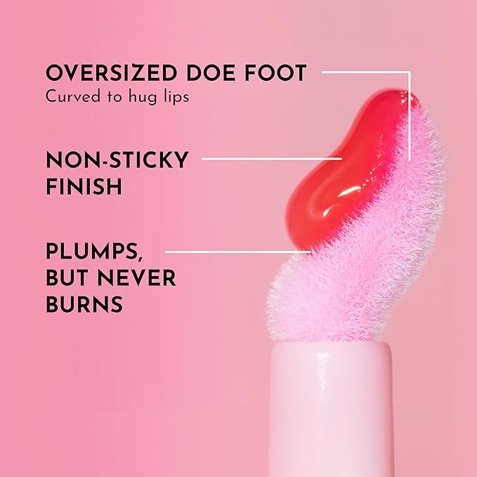 Lawless Forget the Filler Lip Plumping Line Smoothing Gloss - Cherry Vanilla - Premium Volumizing Lip Gloss with Natural Ingredients Designed to Plump, Firm, and Hydrate Lips 0.11 oz