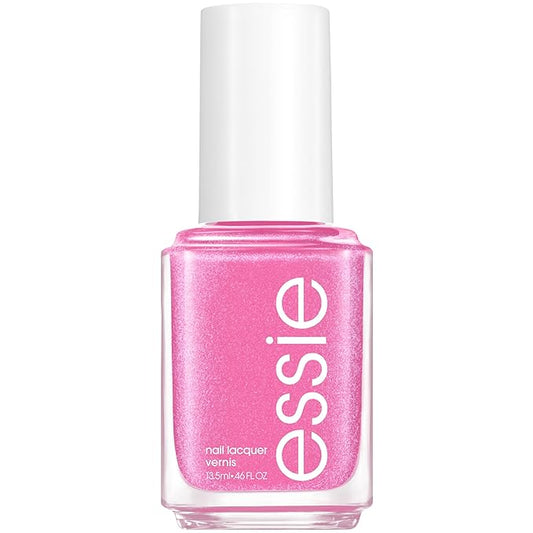 essie salon-quality nail polish, vegan, purple, shimmer, flirty flutters, 0.46 fl oz