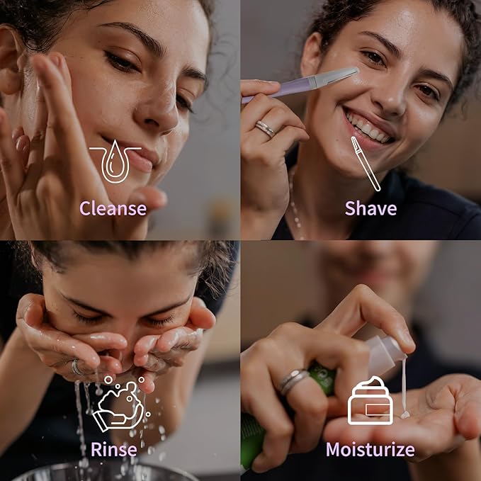 BULIMICA Dermaplane Razor Blades, Dermablade, Safe and Effective Removal Women Facial Peach Fuzz, Gentle Skin Exfoliation Blades, 4 Long and 4 Short Dermaplaning Blades