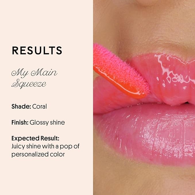 Winky Lux Grapefruit Fruity Gloss pH Lip Stain, Non Sticky Lip Gloss, Tinted Lip Oil, Lip Lacquer, Yummy Fruit Lip Gloss, Jojoba Oil for Hydration & Shine, Soft Grapefruit Scent