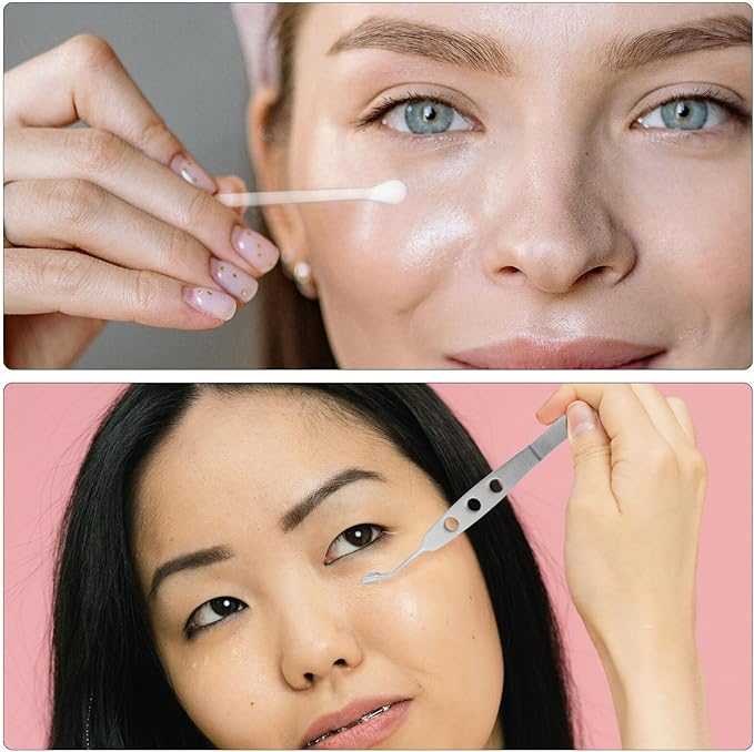 Meibomian Gland Expressor Premium Eyelid Massage Dry Eye Relief Eyelid Gland Care Clean Tools Kit for Dry Eyes, Rectangle Tip