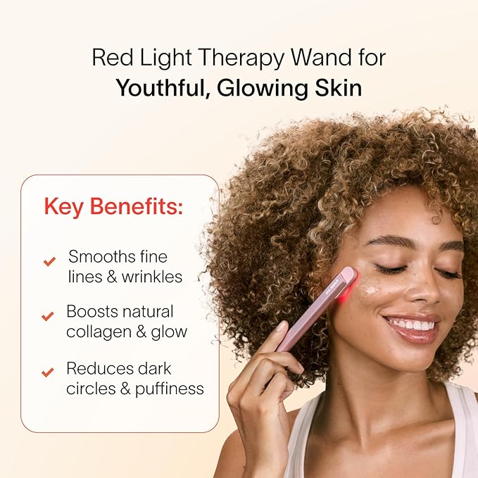 Solawave 4-in-1 Red Light Therapy Wand + Activating Serum | LED Skincare Device for Face & Neck | Facial Tool with Galvanic Current, Massage & Therapeutic Warmth | Reduces Appearance of Fine Lines