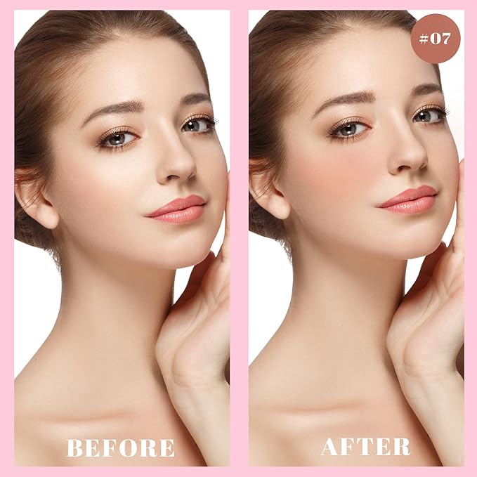 8 Color Blush Palette for Cheeks - Natural Look Smooth Face Blusher - Long-lasting Women Cheek Makeup Powder - Buildable Color Makeup Blushes Powder for All Skin Types(SET3)