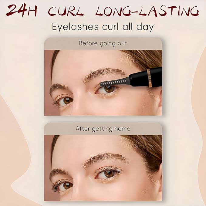 2025 Upgraded Heated Eyelash Curler – Fast 5s Heat-Up, USB Rechargeable Electric Eyelash Curler, 3 Temperature Modes, LED Display, Anti-Burn, 24H Long-Lasting Curl, Perfect Gift for Women (Black)