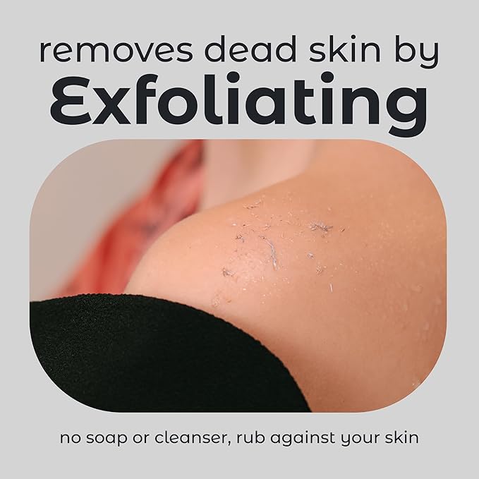 MainBasics Korean Exfoliating Mitts (2-Pack) Deep Cleansing Body Scrubbers for Dead Skin Removal, Spray Tan Prep & Keratosis Pilaris Treatment