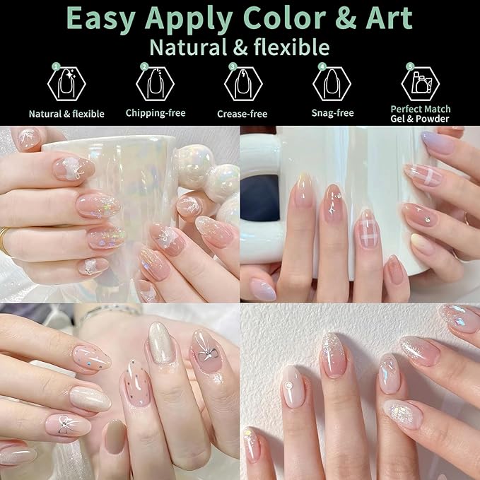 Medium Round Oval Nail Tips, 216pcs Acrylic Fake Nails Gel Nail Tips Soft, Full Cover Pre-Shaped Matte Clear Press on Nails for Extension, Diy at Home Manicure 12 Sizes