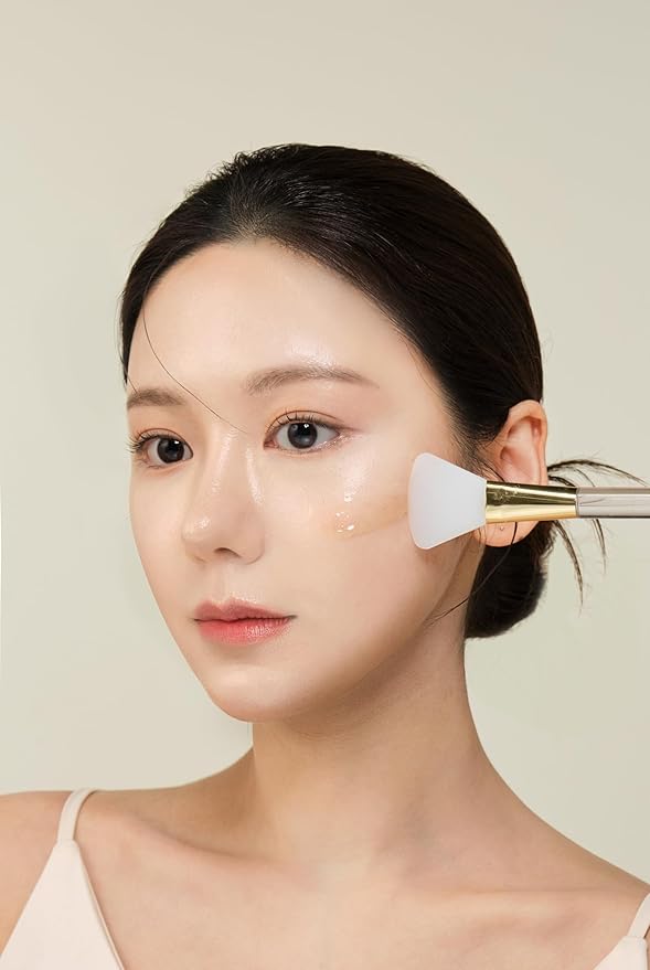 Peel off Mask Pack & Brush Set 100ml, 3.52fl oz | Gently Exfoliates Facial Gel Mask | Korean Skincare