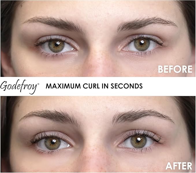 Godefroy Eyelash Curler for Women – No-Pinch Grip, Ergonomic Handle, Long-Lasting Lash Curl, Fits All Eye Shapes, Heat Retaining