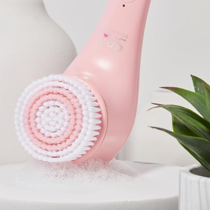 Spa Sciences - NERA - 4-in-1 Shower/Bath Body Brush for Exfoliation, Deep Cleansing, Foot Care, Lotion Infuser, and Massage