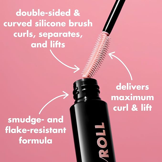 e.l.f. Lash 'N Roll Mascara, Curling Mascara For Visibly Lifted Lashes, Lifts & Separates Lashes. Long-Lasting Formula, Vegan & Cruelty-Free, Deep Brown