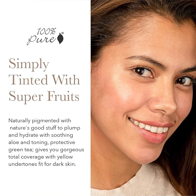 100% PURE Water Foundation Full Coverage Hydrating Makeup, Fl Oz