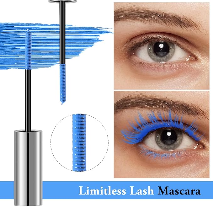 Colored Fiber Mascara, Waterproof Long Lasting Eyelash Mascara, Glitter Eyeshadow And Brow, Volume And Length, Sparkle Eye Makeup