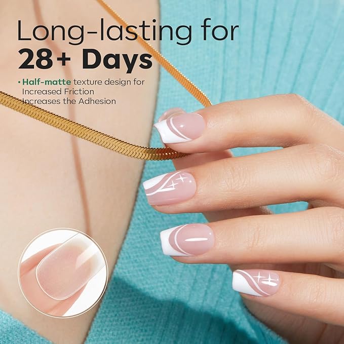 Modelones Extra Short Coffin Fake Nail Tips - 510Pcs Gel Tips Pre-shaped Half Matte Full Cover Clear Acrylic Gel Kit False Press on Nails for Extension DIY Salon 15Sizes