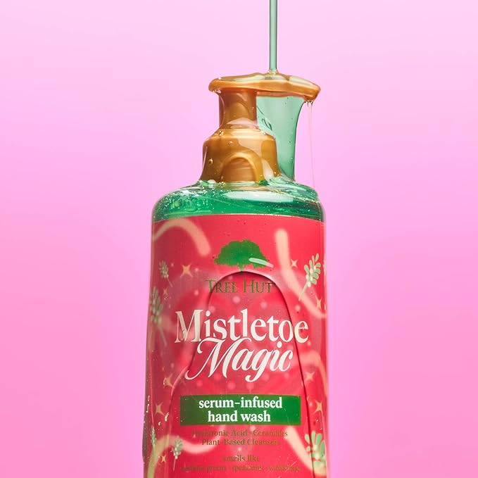 Tree Hut Mistletoe Magic Serum Infused Hand Wash, Nourish & Hydrate Hands, Strengthening Skin Care, Long-Lasting Scent, Cleanse & Lock in Moisture, Cermamide, Holiday Gift & Stocking Stuffer, 11 fl oz