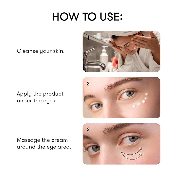 Sane Eye Cream for Dark Circles and Puffiness Treatment with Caffeine and Niacinamide - 0.34 fl oz, Hydrating Eye Cream for Dark Circles, Mornings without Puffiness