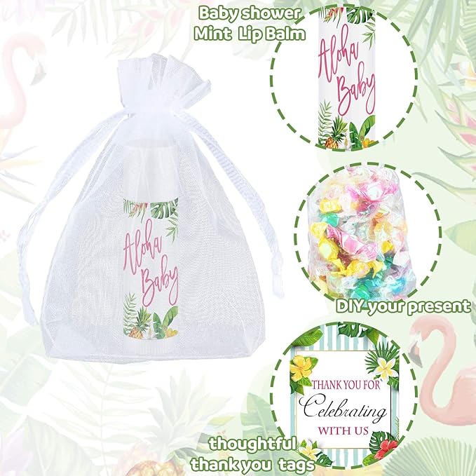 Demissle 50 Pcs Baby Shower Lip (Tropical)