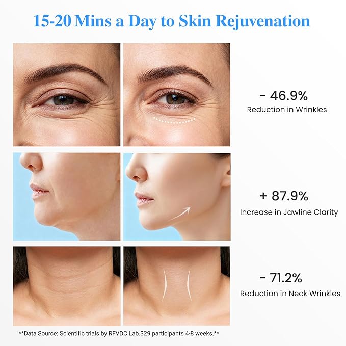 Cold Heat Facial Massager for Face Neck Tightening Lifting Depuffing,7-in-1 Red Light Therapy Sculptor Tool& Depuffer Wand,Cooling LED Electric gua sha Lift Device,Reduce Forehead Frown Smile Lines