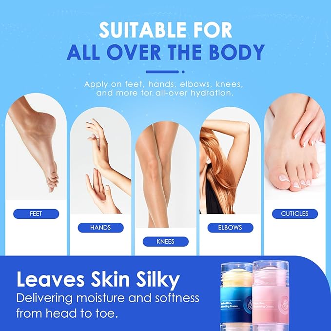 Crack Feet Prevention Stick(2Pcs) | Anti Crack Foot Cream Stick, Moisturizing Foot Balm Sticks, Heel Balm, Foot Glides, Softening and Nourishing Cream for Dry Heels