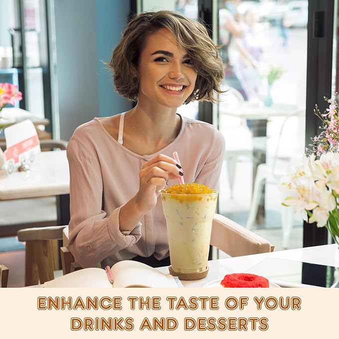 Fanale Lychee Popping Boba Pearls, Vegan, Non GMO, Gluten Free, Fat Free, Perfect for Bubble Tea, Smoothies, Ice Cream, Desserts, and Beverages 1lb x 12.