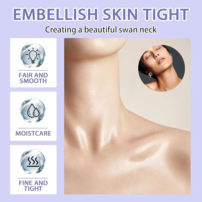 Neck Firming Cream Set,Non-greasy Tighten Lift Firming Neck Face Cream Skincare Moisturizer, 2 Pcs Deep Moisturizing Face Lotion for All Skin Type, 2 Pack