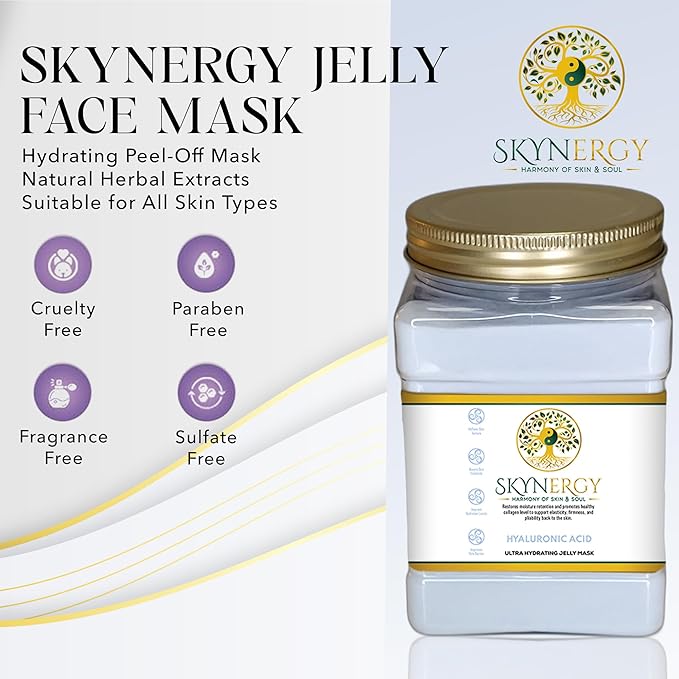 Hyaluronic Acid Jelly Mask - Professional Grade HydroGlo facials professional Peel Off Face Mask for Skin Hydration, Radiance, Reduced Fine Lines, and Pigmentation | 30 fl oz