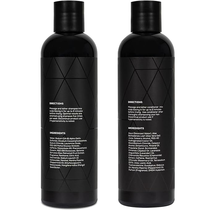 Hair Surge Shampoo and Hair Solaye Conditioner Bundle (8 fl oz) | Thickens Hair, Reduces Breakage, Promotes Growth, Strengthens Follicles | For Men and Women