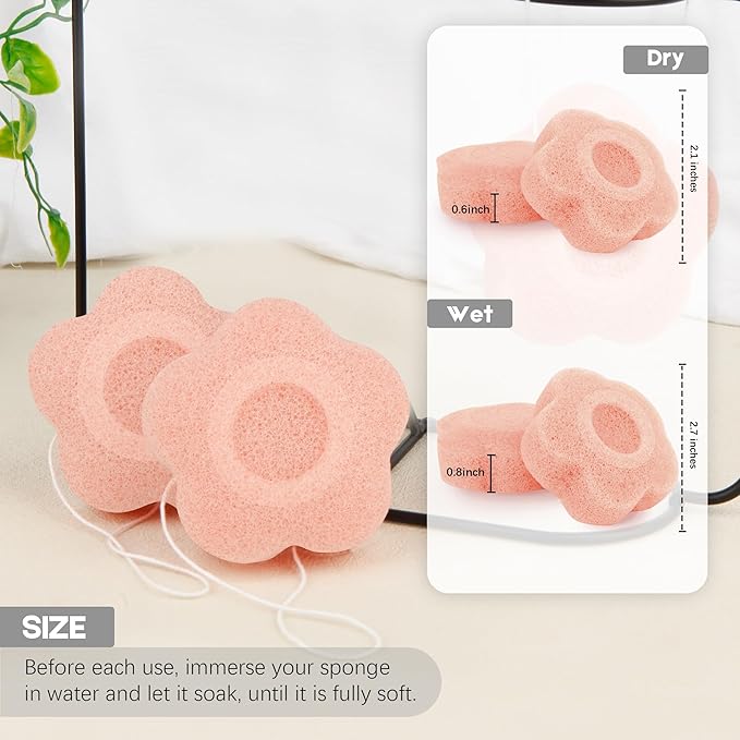 Konjac facial sponges set for