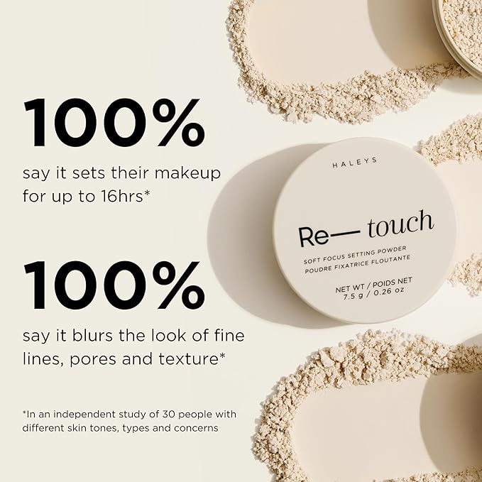 HALEYS Re-touch Talc-Free Loose Setting Powder Translucent – Oil Control & Blurring Face Powder for Baking, Brightening, Natural Matte Finish, Safe for Sensitive Skin