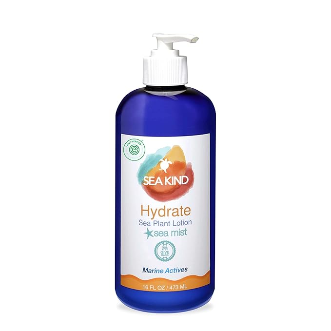 All Natural Hydrate Lavender Sea Plant Hand and Body Lotion for Women and Men, Essential Oil Scent 16 Fl Oz, Non Comedogenic, Vegan Moisturizer for Dry and Sensitive Skin, No Parabens