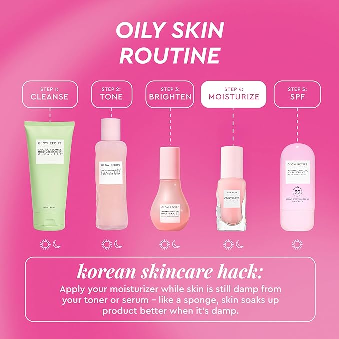 Glow Recipe Pink Juice Water Gel Face Moisturizer for Women, Men & Teens, Travel Size - Hydrating Hyaluronic Acid, Radiance Boosting, Oil-Free, Long-Lasting Korean Skin Care for Oily Skin (25ml)