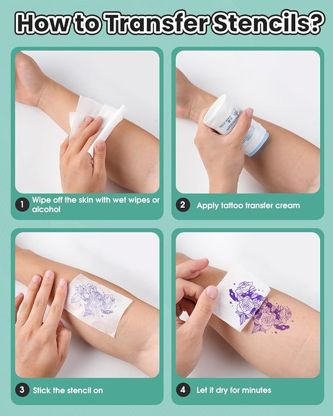 Phomemo M08F Wireless Tattoo Transfer Stencil Printer, Tattoo Transfer Thermal Copier Machine with 10pcs Free Stencil Paper, Portable Printer Kit for Tattooing, Compatible with Smartphone & PC