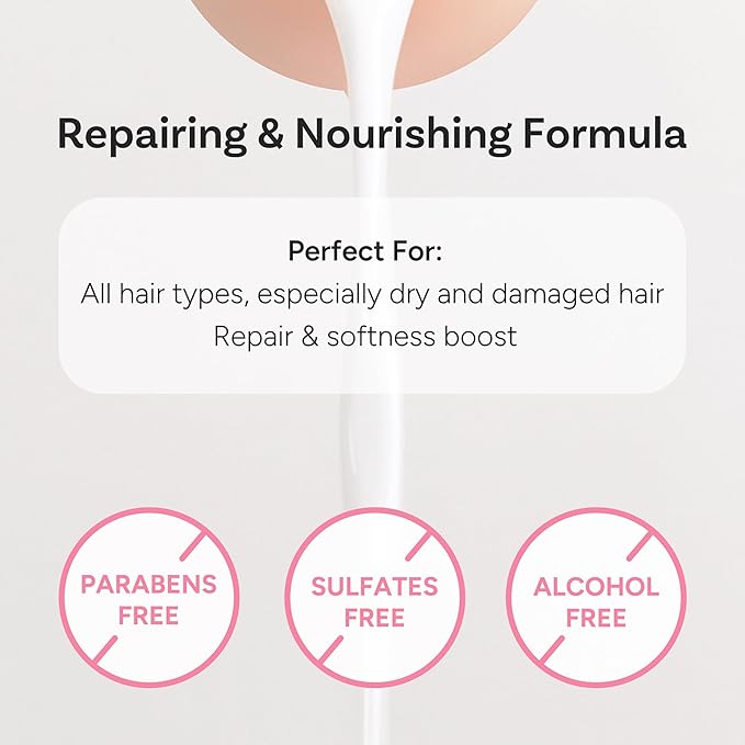 Korean Hair Serum Mist – Argan Oil & Silk Protein Ampoule for Nourishing, Frizz Control & Glass Hair Shine – Baby Musk, 100ml / 3.38 fl oz