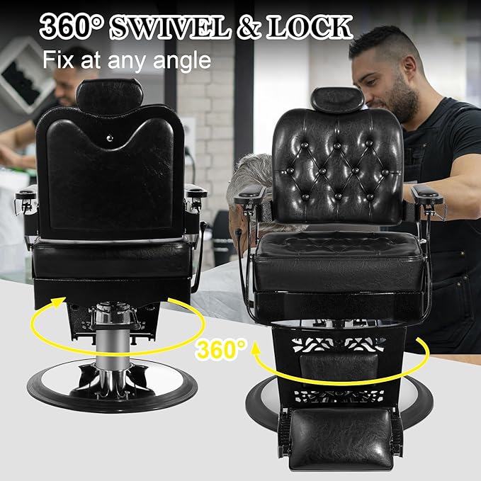 Vintage Barber Chairs Heavy Duty Hydraulic Recline Barber Chair Vintage Salon Chair Tattoo Chair Barber Chair Salon Equipment