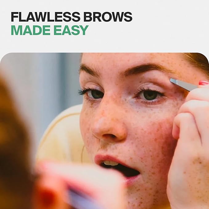 GERMANIKURE Professional Perforated Slanted Tweezers - FINOX Stainless Steel Sharp in Leather Case - Ethically Made in Solingen, Germany - 4403