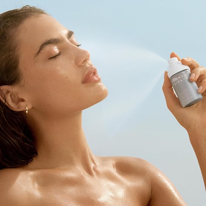 Summer Fridays Jet Lag Skin Soothing Hydration Face Mist - Ultra-Fine Facial Spray & Hydrating Mist to Comfort, Soothe & Help Provide Protective Moisture Barrier Support for Glowing Skin (1.7 Fl Oz)