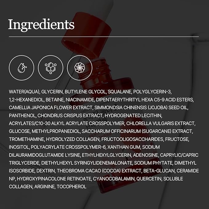 ROUND LAB Camellia Deep Collagen Firming Ampoule 1.01 Fl Oz, Hydrating and Elasticity-Enhancing Facial Serum with Multi Collagen for Smooth Fine Line and Firm Skin, Pore Tightening, Korean Skincare