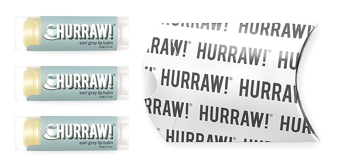 Hurraw! Earl Grey Lip Balm, 3 Palm