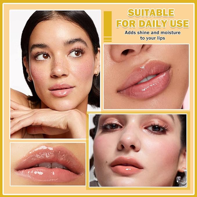 CAHIUYOA 4PCS Bee Lip Balm Honey Exfoliator