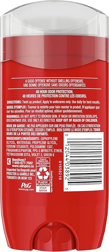 Old Spice Deodorant Stick, Pure Sport High Endurance, 3.0 oz