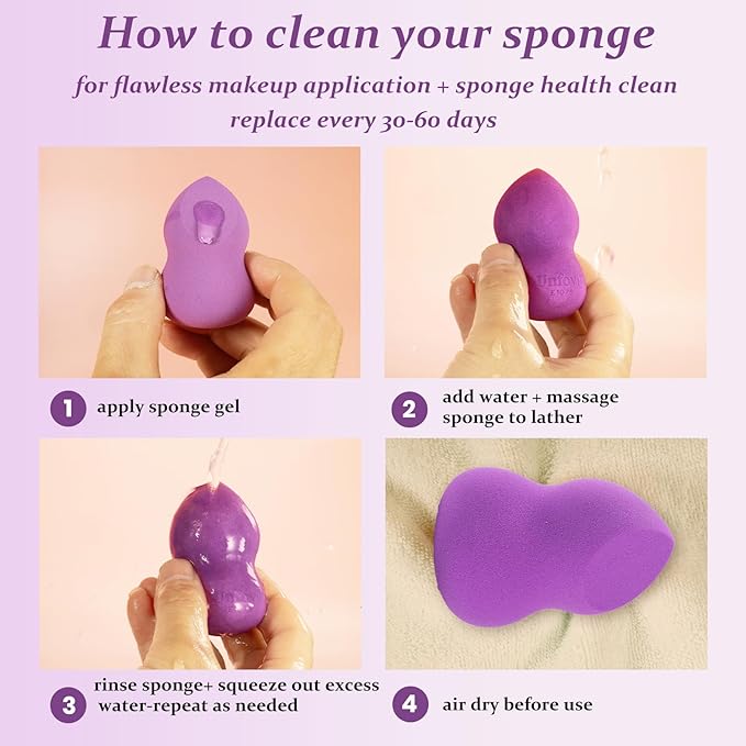 7-Pack Colorful Makeup Sponge Set - Latex-Free Makeup Sponges for Foundation & Concealer, Ultra Soft Blending Cosmetic Sponge with Gourd-Design, Quick-Dry & Save Liquid Foundation