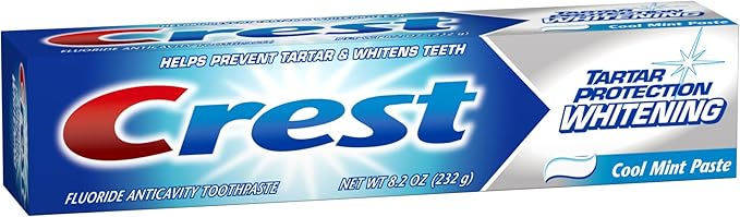 Crest Tartar Protection Whitening Cool Mint Flavor Toothpaste 8.2 Oz (Pack of 4)