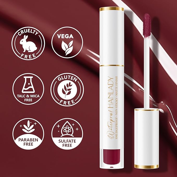 Dark Burgundy Long Lasting Lipsticks for Women Pigmented Smudgeproof Transferproof Vegan Cruelty Free Lip Makeup (A47 Flamingo, 1 Pack)