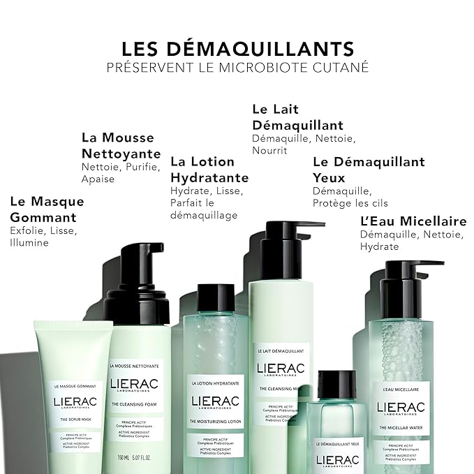 Lierac Demaquillant Deep Cleansing Foam - Foam Cleanser for Face, Purifies, Soothes, Gentle Face Wash for All Skin Types - 150ml Pump