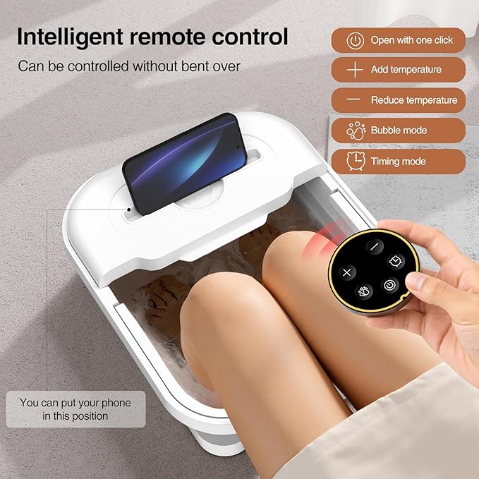 ZhanHao Pedicure Foot Spa, Foot Spa Bath Massager with Heat, Collapsible Bath Soak Tub, Portable for Any Casual Scene to Help You Relax, Mothers Day Fathers Gifts, Gifts for Women Men