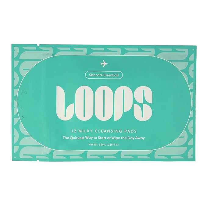 LOOPS Milky Cleanser Korean Skincare - Deep Cleansing and Hydrating Skin Care - Pre-soaked Bamboo Facial Cleansing Pads - Facial Wash with Milky Oil Complex - Oil Cleanser for Face