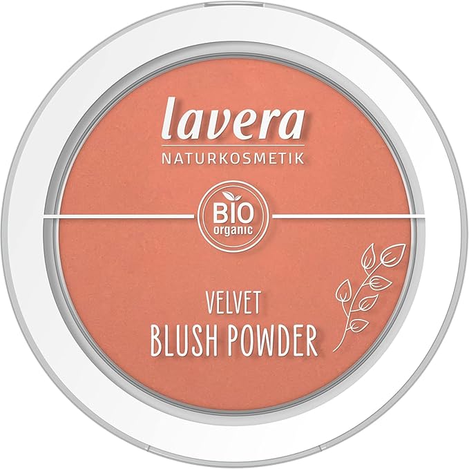 lavera Velvet Blush Powder -Rosy Peach 01- pink - almond oil & vitamin E - shimmering - velvety texture (1 x 5g)